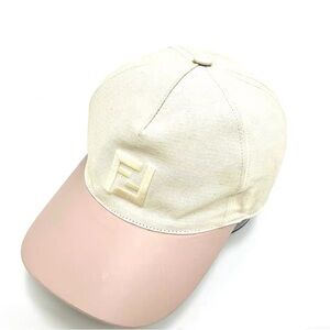 🚩steal authentic Fendi Cream and Pink Cap
